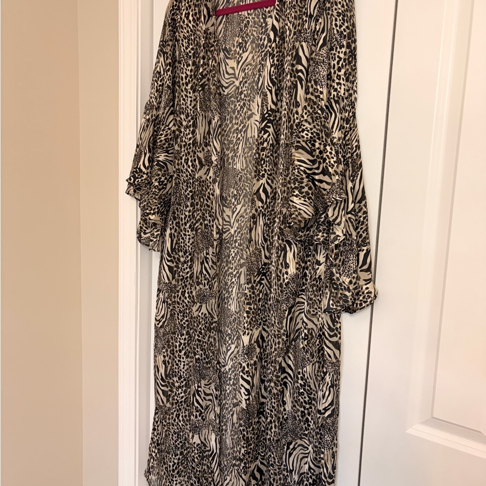 Umgee Animal Print Kimono duster (M)